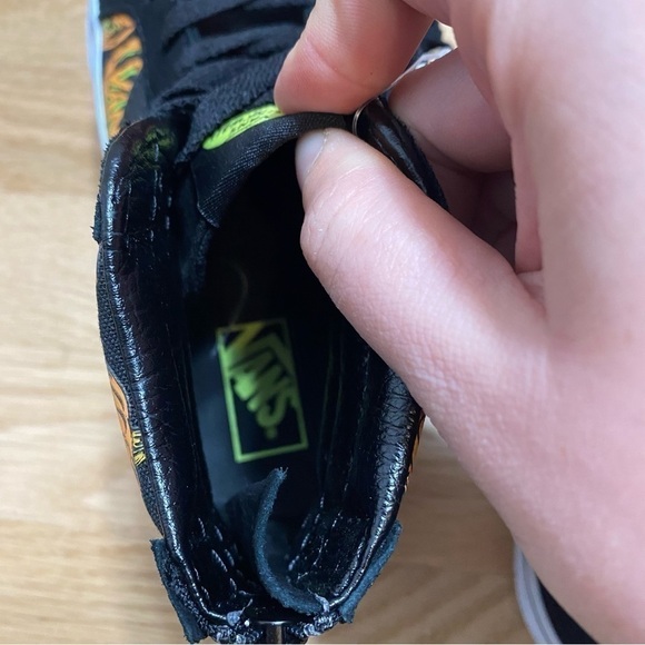 Vans Glow in the Dark Pumpkin Sneakers NEW Sk8 Hi Zip Kids Sz 1 Youth - Picture 6 of 10